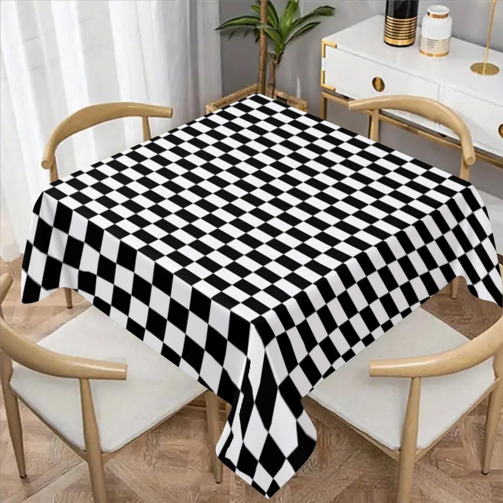 Mosaic Pattern Tablecloth Set, Fabric, Suitable for Dining Tables, Tea Tables, TV Cabinets, Picnics, Picnic Table Cover