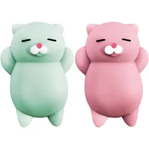 Squishy Cat Set - 2" Soft Silicone Kawaii Kitties, Top Stress Relief Toy 2026, Unique Kids & Adults Egg Filler Gift Idea, Best Teenage Girl, Teen Boy & Tween Easter Basket Eseeentials