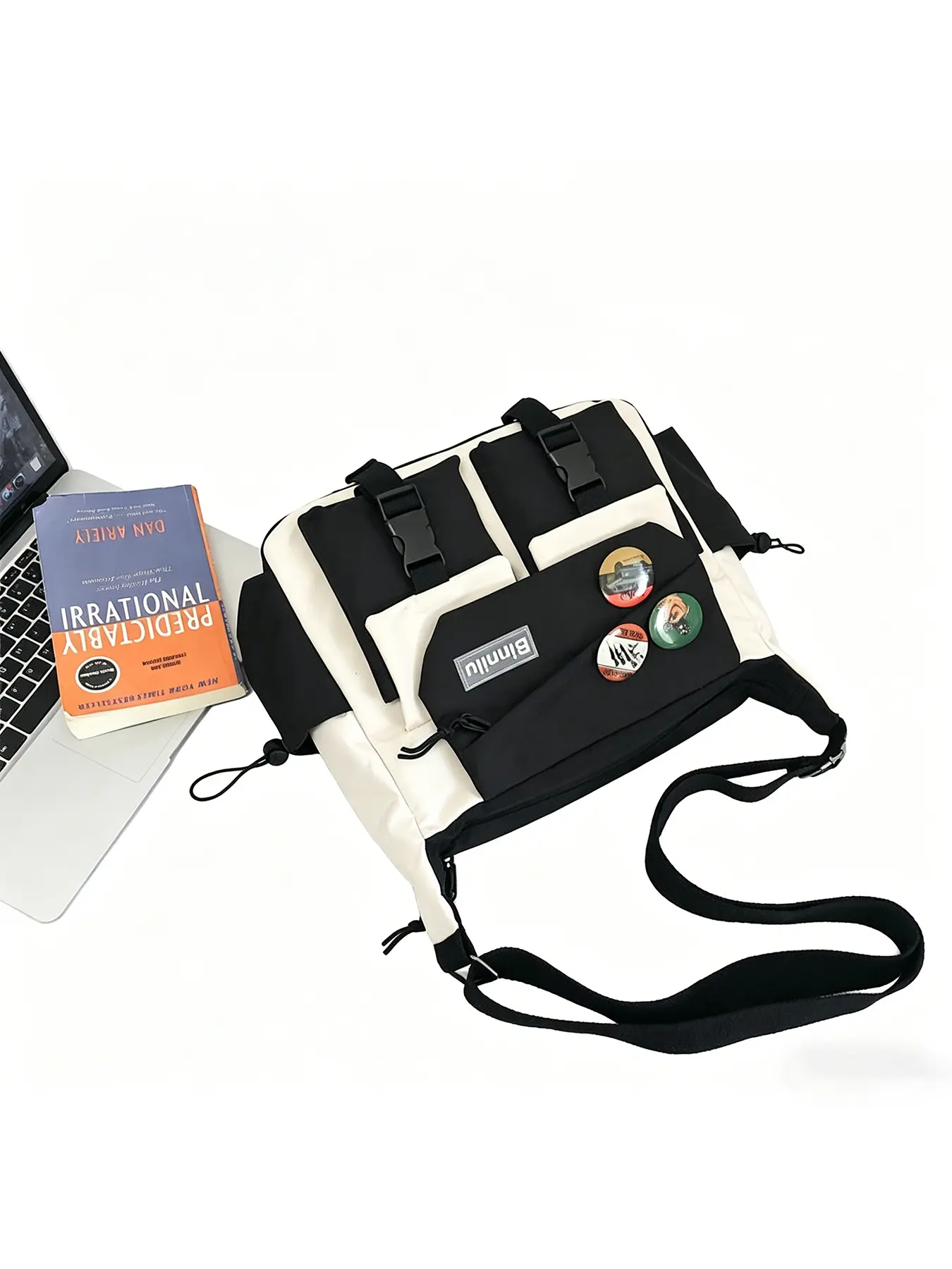 Unisex Nylon Adjustable Shoulder Strap Commuter Casual Crossbody Bags, Large Capacity Casual Colorblock Design, Ideal for Travel, Daily Use and Commuting