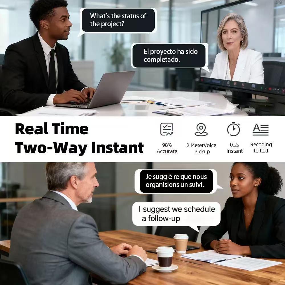 2026 New Language Translation Device, Portable Translator, Bidirectional Voice/text Translator, Supports Multiple Languages, Online and Offline, Business and Learning