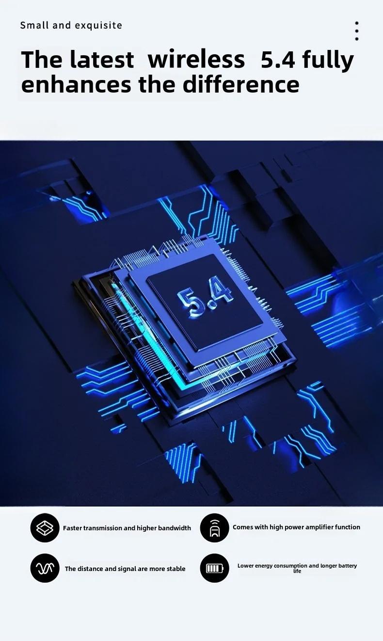 HYUNDAI X15 OWS Wireless Bluetooth Earphones,Spatial Surround Sound Headset Light-Weigh Ergonomic Design Open Ear Headphones, Long Battery Life, Compatible with Various System