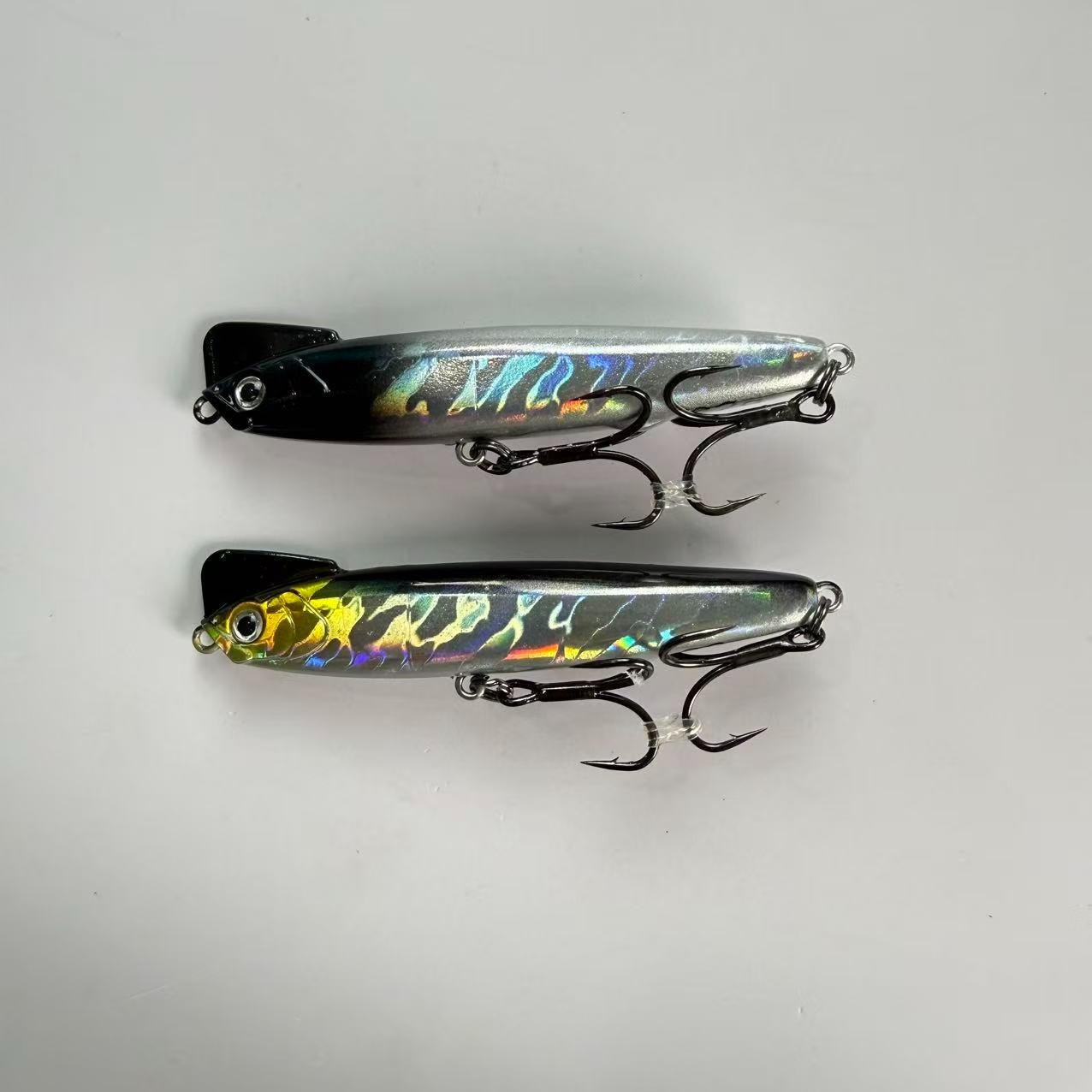 Large brand remastered version, popular, 2pcs, large swing long throw submerged pencil fishing for sea bass, trembling sinking lure, fake bait, chicken crown bait, suitable for freshwater and seawater fishing accessories, fishing equipment and supplies