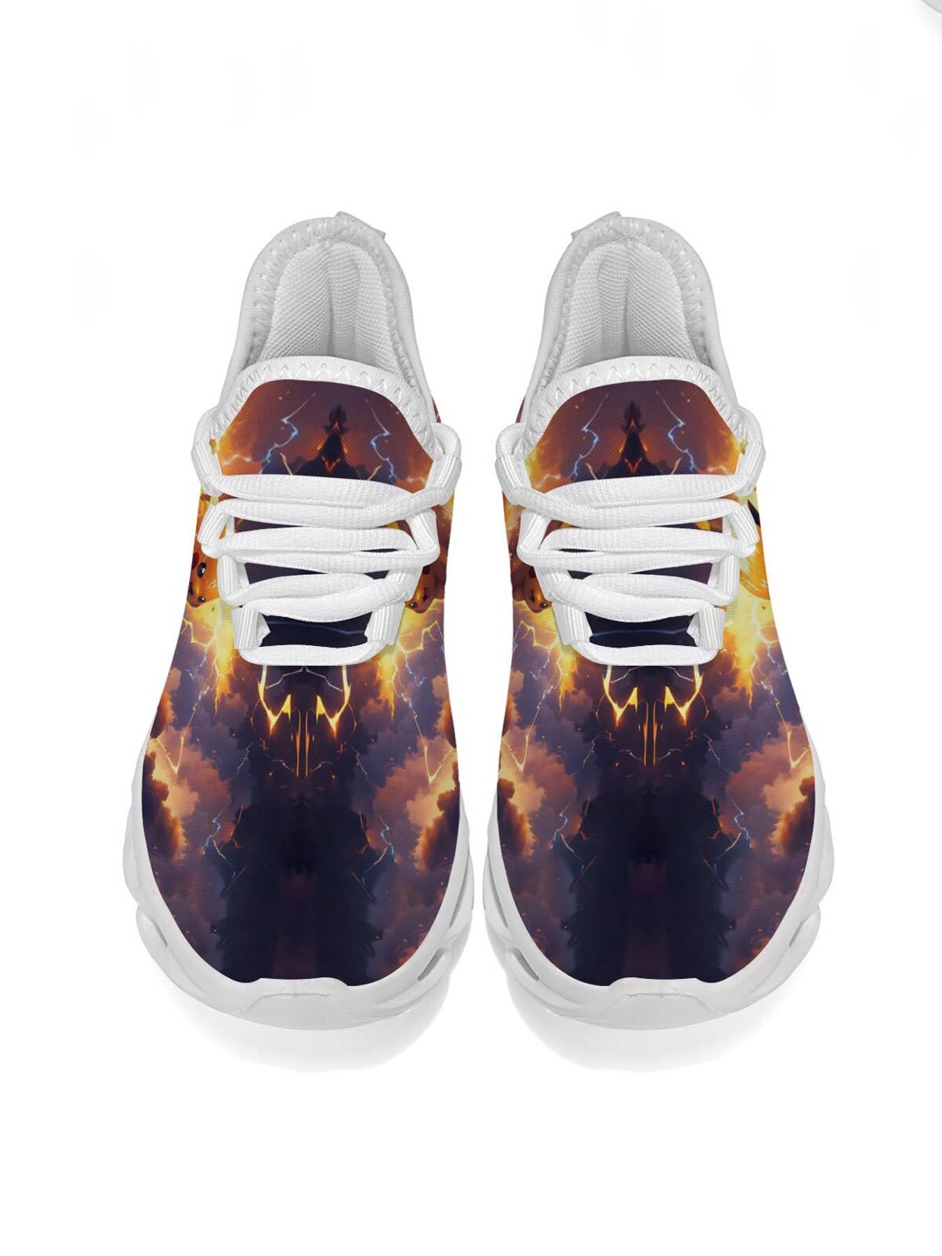 Pikachu Theme Kids' Sports Shoes, Unique Print Fashion, Vibrant Q Version Art Style, Anime Design, Casual Training Shoes for Party Scenes