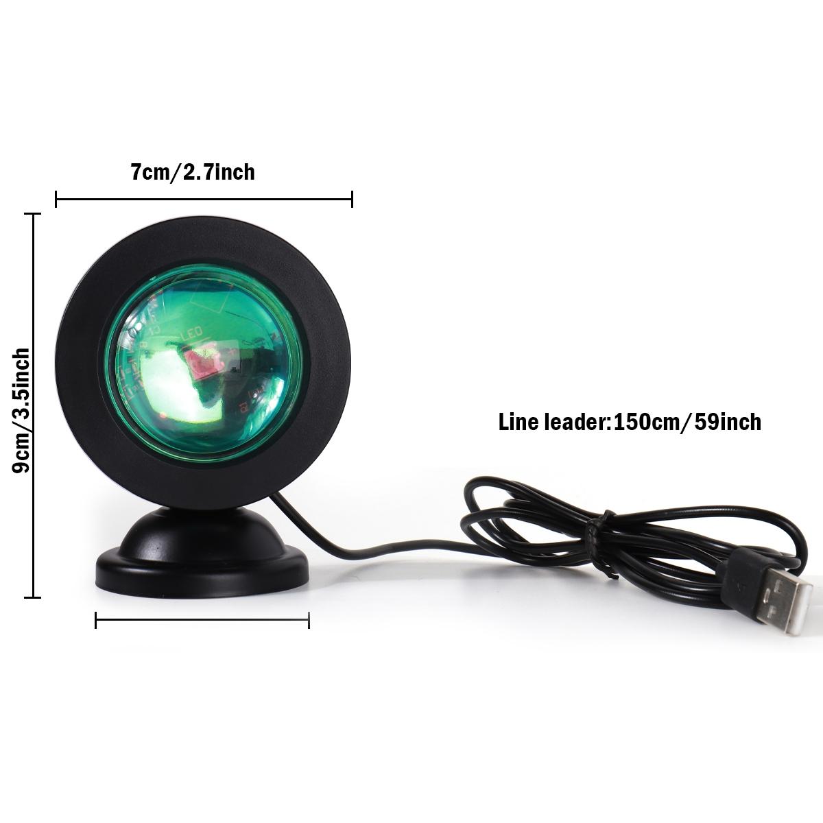 Sunset Lamp Projector, 16 Color Changing Rainbow Light, Remote Controlled LED Table Lamp, USB Sunlight Lamp for Bedroom Decor