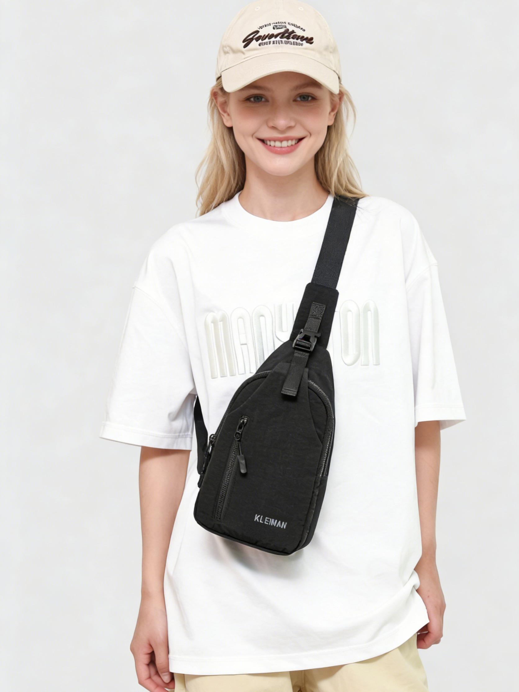 Women's Multifunctional Nylon Crossbody Bag, Large Capacity Shoulder Bag with Adjustable Straps, Multiple Pockets, Ideal for Commuting, Sports, Travel