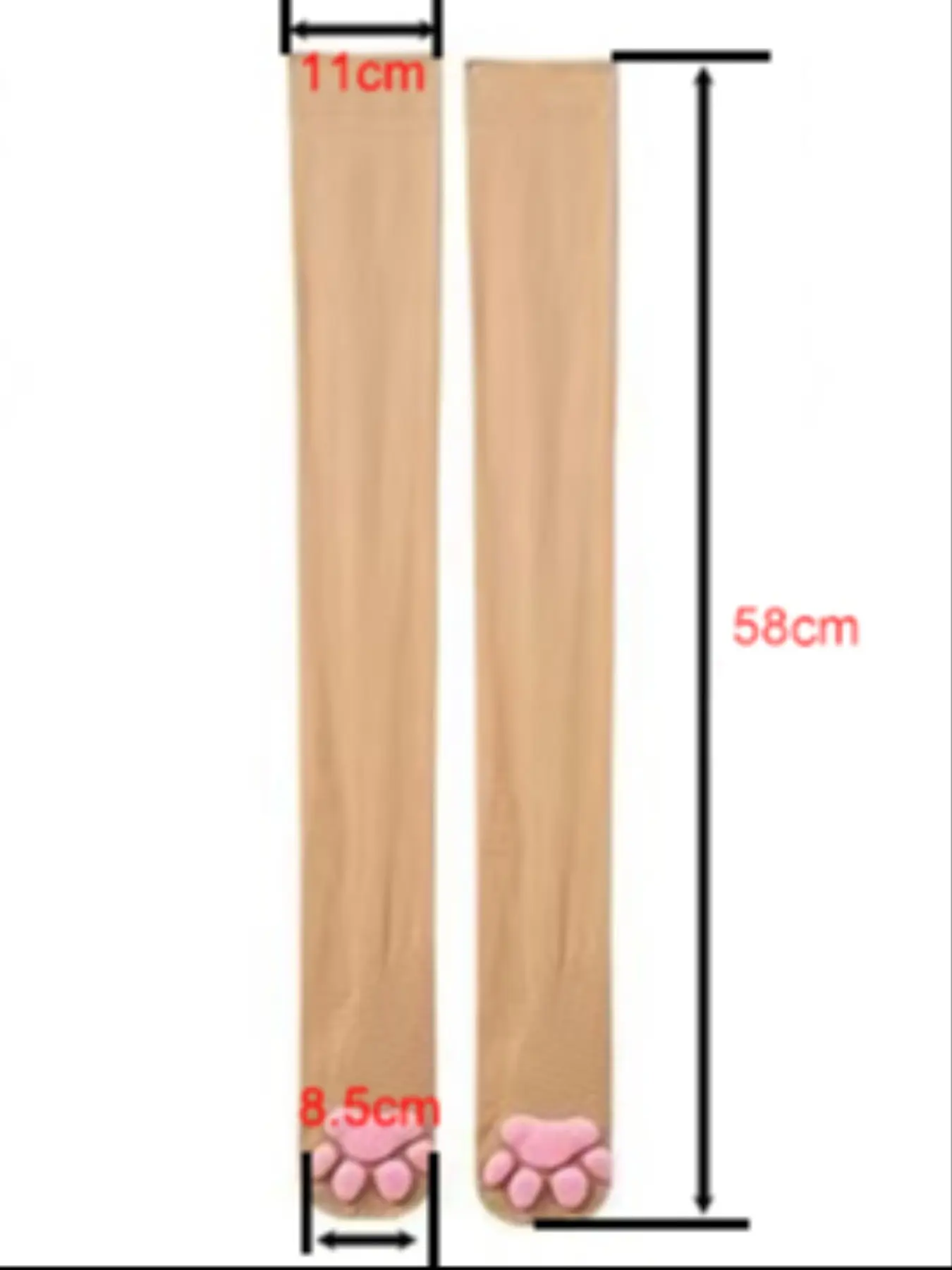 Long Tube Character Stockings, 3D Silicone Cat Claw Paw Socks, Lolita Role Play Cosplay Sexy, Women's Fashion Accessories