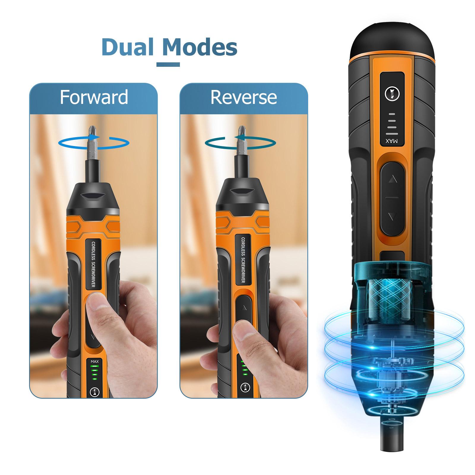 Household Mini Electric Screwdriver, 20pcs/105pcs Options Available, Straight Anti-Slip Design with USB Charging, Essential Tool for Home Appliance and Furniture Assembly