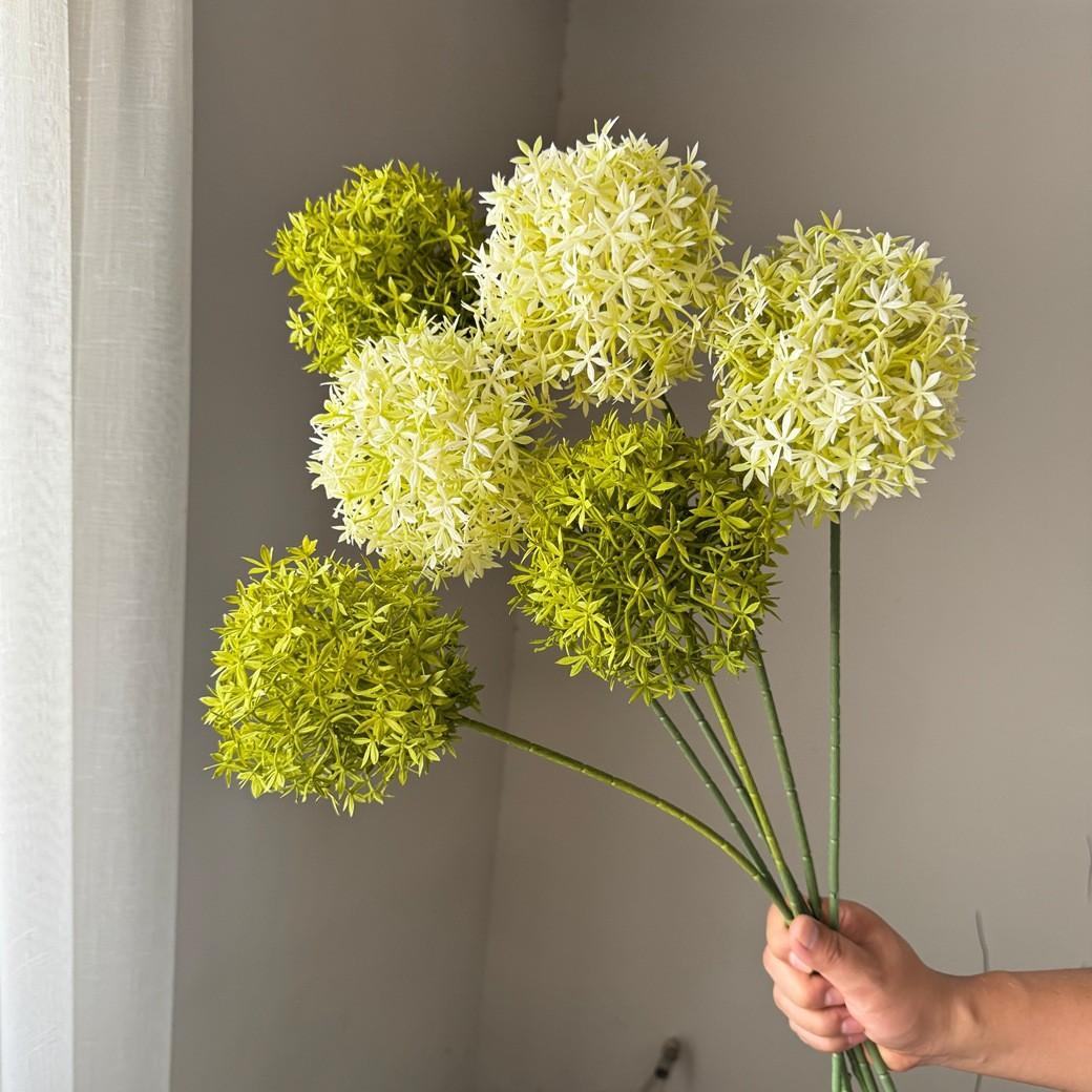 Hot Selling Single Onion Ball Artificial Flowers, High Quality Factory Direct Supply, Soft Decor for Living Room Wedding Decoration