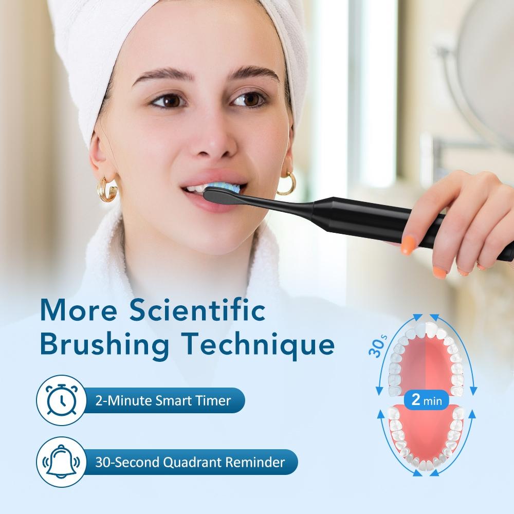Sonic Electric Toothbrush for Adults Smart Timer 6 Modes Deep Clean Rechargeable Toothbrush with 4 Brush Heads Toothbrush Oral Care