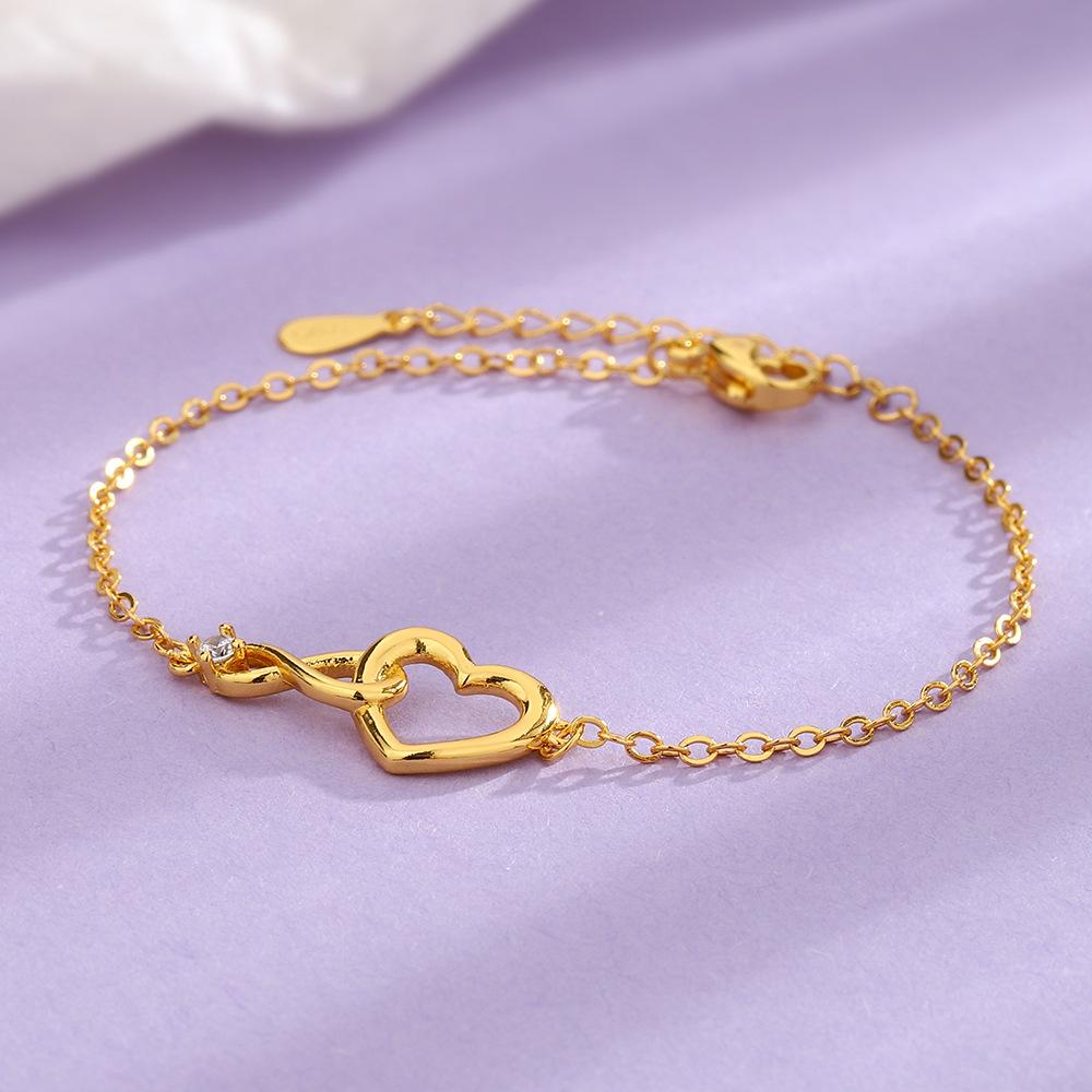 Infinity Heart Pendant Necklace| Gold/Silver Plated CZ Romantic Jewelry Gift for Her