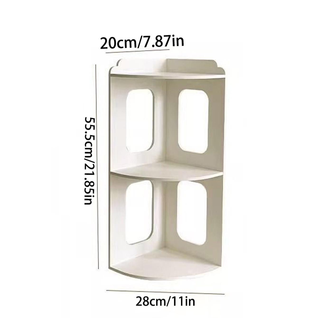 Multi-Layer Corner Shelf, Wall Angle Storage Rack, Desk Standing Bend Corner Shelves, Bedside Dormitory Bookshelf Organizer, Wall Mounted Shelf, Living Room, Decoration Items