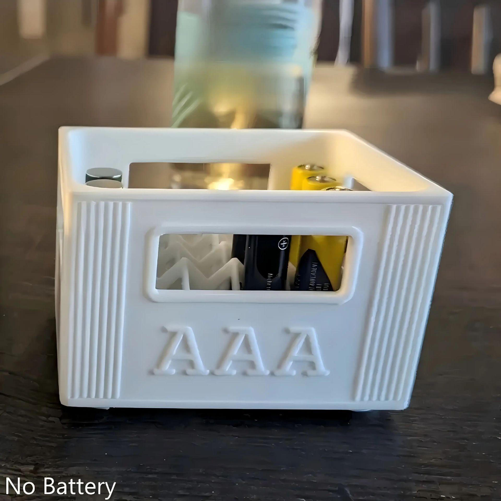 Stackable Battery Storage Box for Aa and Aaa Batteries, Efficient Organizer for Size D and C Batteries, Space-Saving Solution