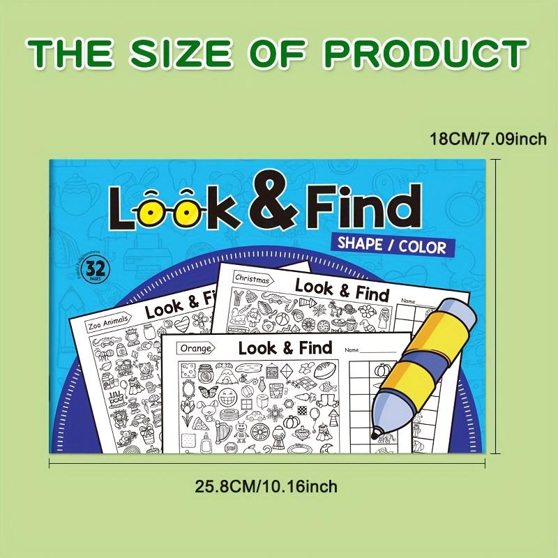 Children'S Interactive Find And Find Coloring Book - Find Games, Hidden Object Pictures And Matching Exercises, Improves Concentration And Fine Motor Skills, Christmas Gift, Paper Material, No Batteries Required, Educational Playtime, Fun Design.