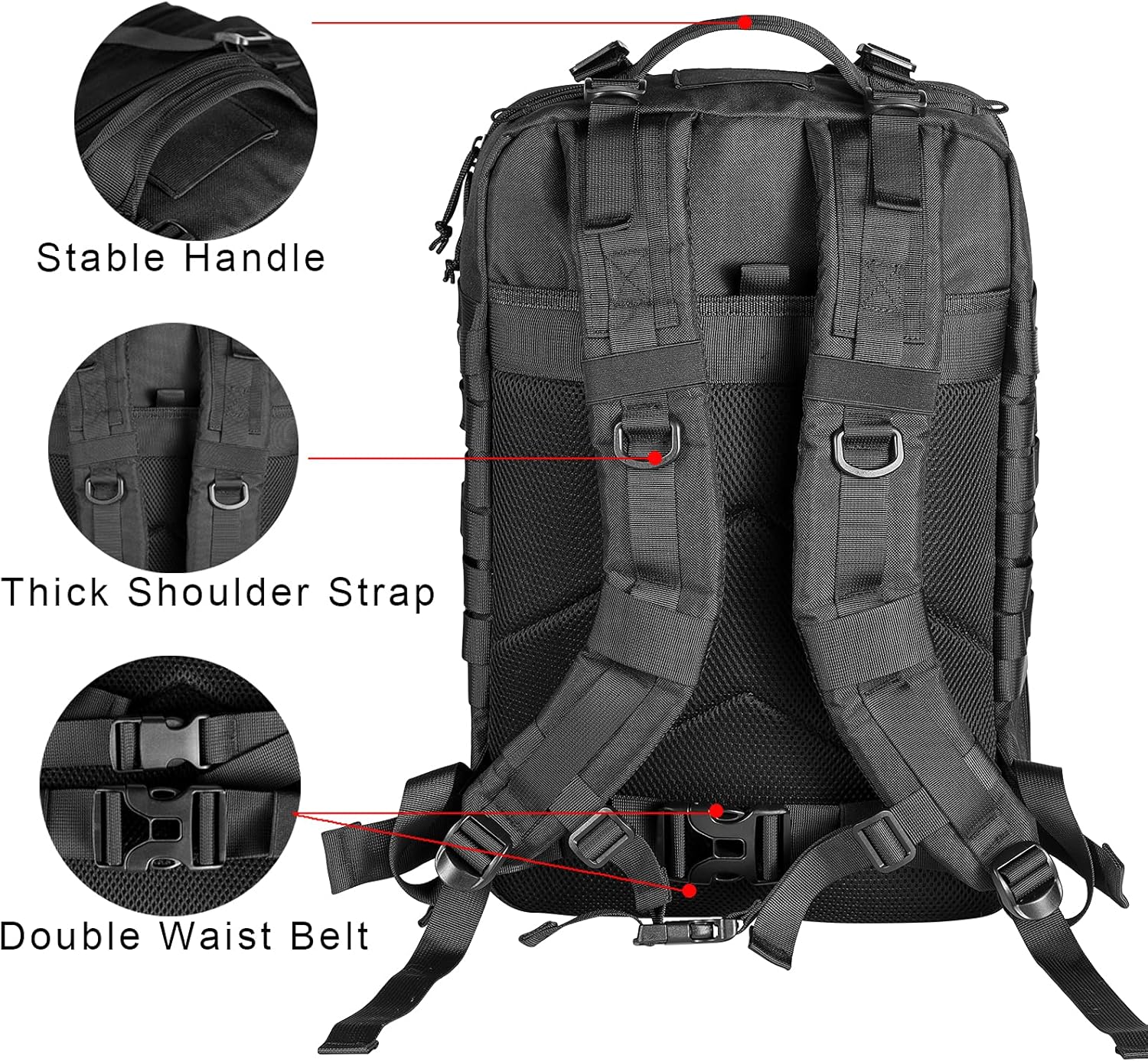 45L large Military Tactical Backpack 3 Day Assault Backpack Survival Molle Pack Bug Out Bag Durable Gear With USA Flag Patch Hiking, Mountaineering, Waterproof Backpack hunting backpacks outdoor tactical backpack fishing backpack back bag gym bag 45L large Military Tactical Backpack 3 Day Assault Backpack Survival Molle Pack Bug Out Bag Durable Gear With USA Flag Patch Hiking, Mountaineering, Waterproof Backpack hunting backpacks outdoor tactical backpack fishing backpack back bag gym bag
