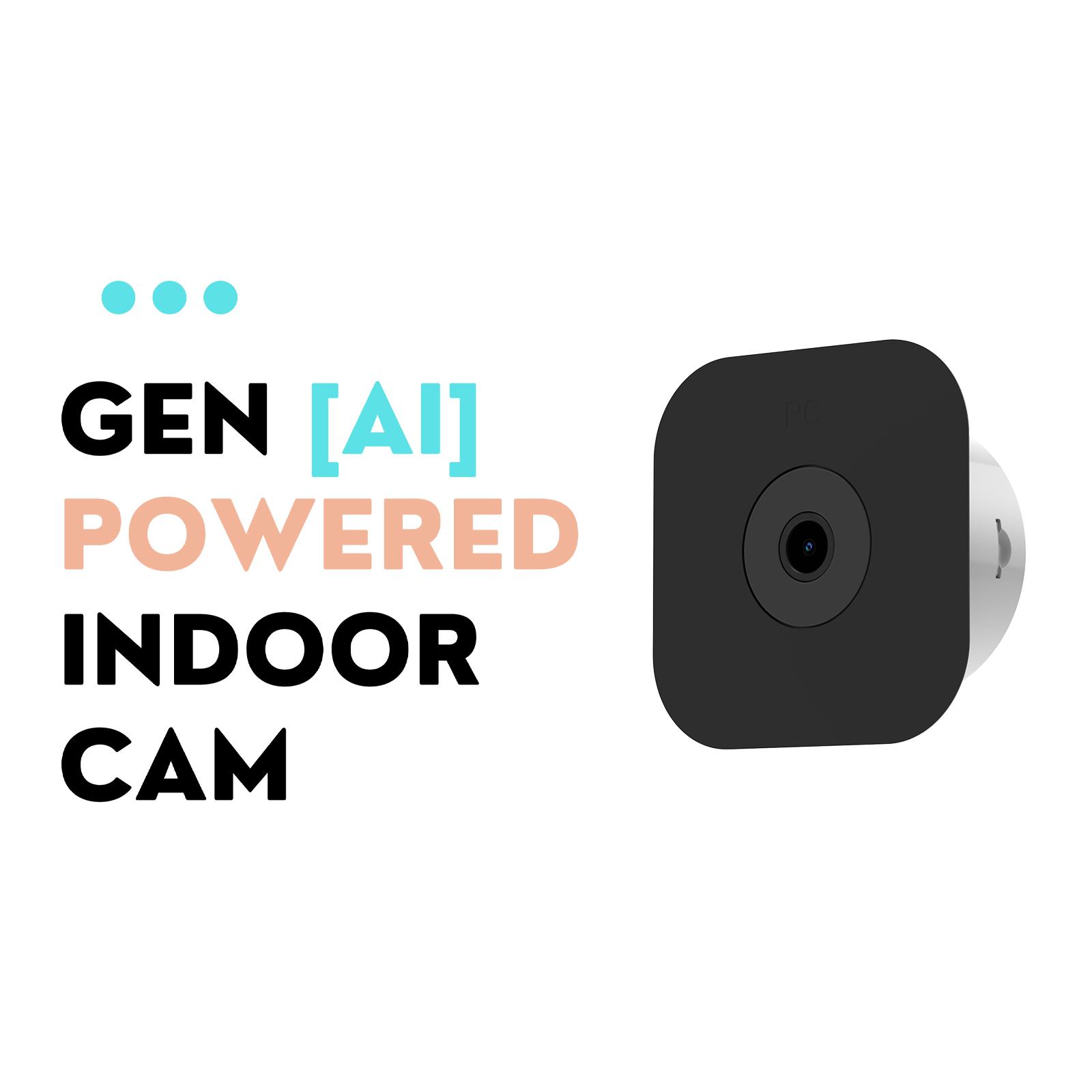 Hawkray 4MP W5 Window Camera 2.4GHz WiFi Indoor Security Camera with Al Color Night Vision, Person & Motion Detection, 24/7 Recording, Easy Install, US Local Storage