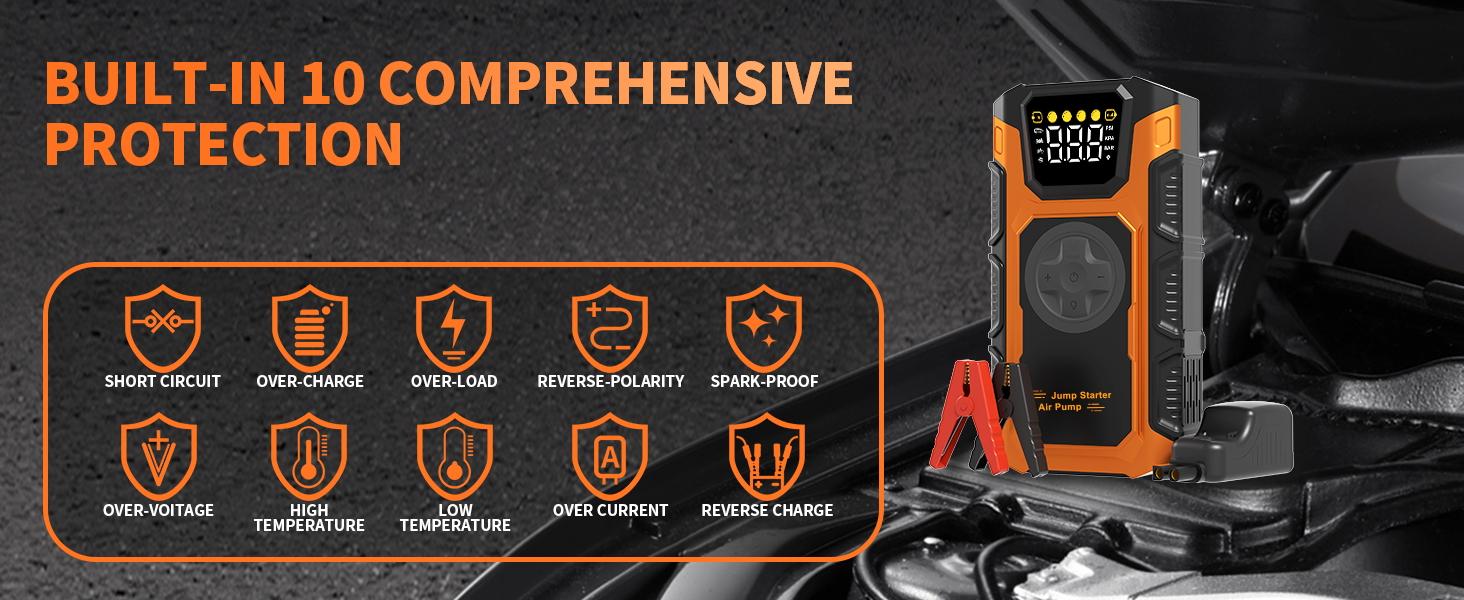 13800hAm the 10 in 1 the 7000A Car Jump Starter with Air Compressor,Battery Jumper Starter Portable with 150PSI Tire Inflator 12V Jump Box with LCD Display,Flashlight,Storage Case (Up 11.0L Gas/9.0L Diesel Engine 13800hAm the 10 in 1 the 7000A Car Jump Starter with Air Compressor,Battery Jumper Starter Portable with 150PSI Tire Inflator 12V Jump Box with LCD Display,Flashlight,Storage Case (Up 11.0L Gas/9.0L Diesel Engine