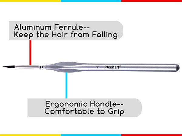 MEEDEN Miniature Paint Brush Set, 15 Tiny Professional Fine Tip Detail Paint Brushes for Acrylic Watercolor Oil Painting- Model Face Nail Craft