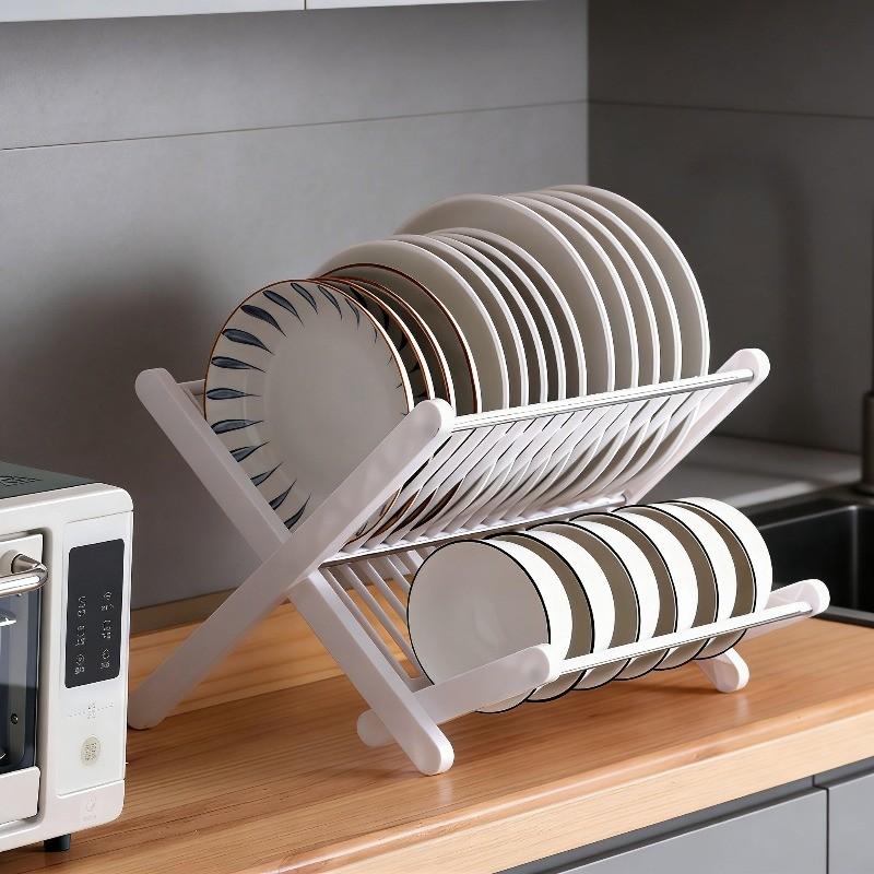 Multifunctional Bowl Dish Rack, Options, Kitchen Counter Dedicated, PP Material, Foldable Space Saver, Durable Storage Holder