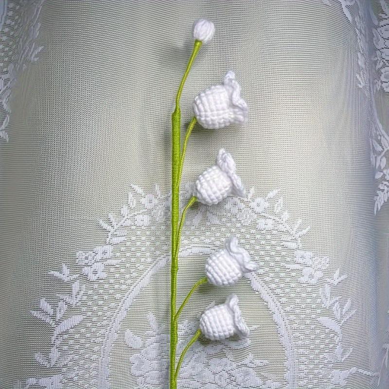 Handcrafted Crochet Flower Bouquet Set - Artificial Lilies, Carnations, Tulips & Forget-Me-Nots - Fabric Floral Arrangement for Christmas, Graduation, & All Seasons Decor - Tabletop Display