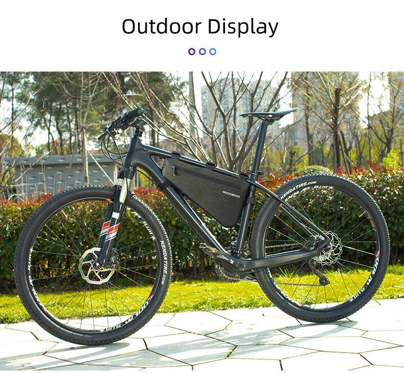 ROCKBROS 8L Bike Bicycle Frame Bag Waterproof Bikepacking Bike Bag Triangle Frame Bag Large Bike Storage Bag Under Frame