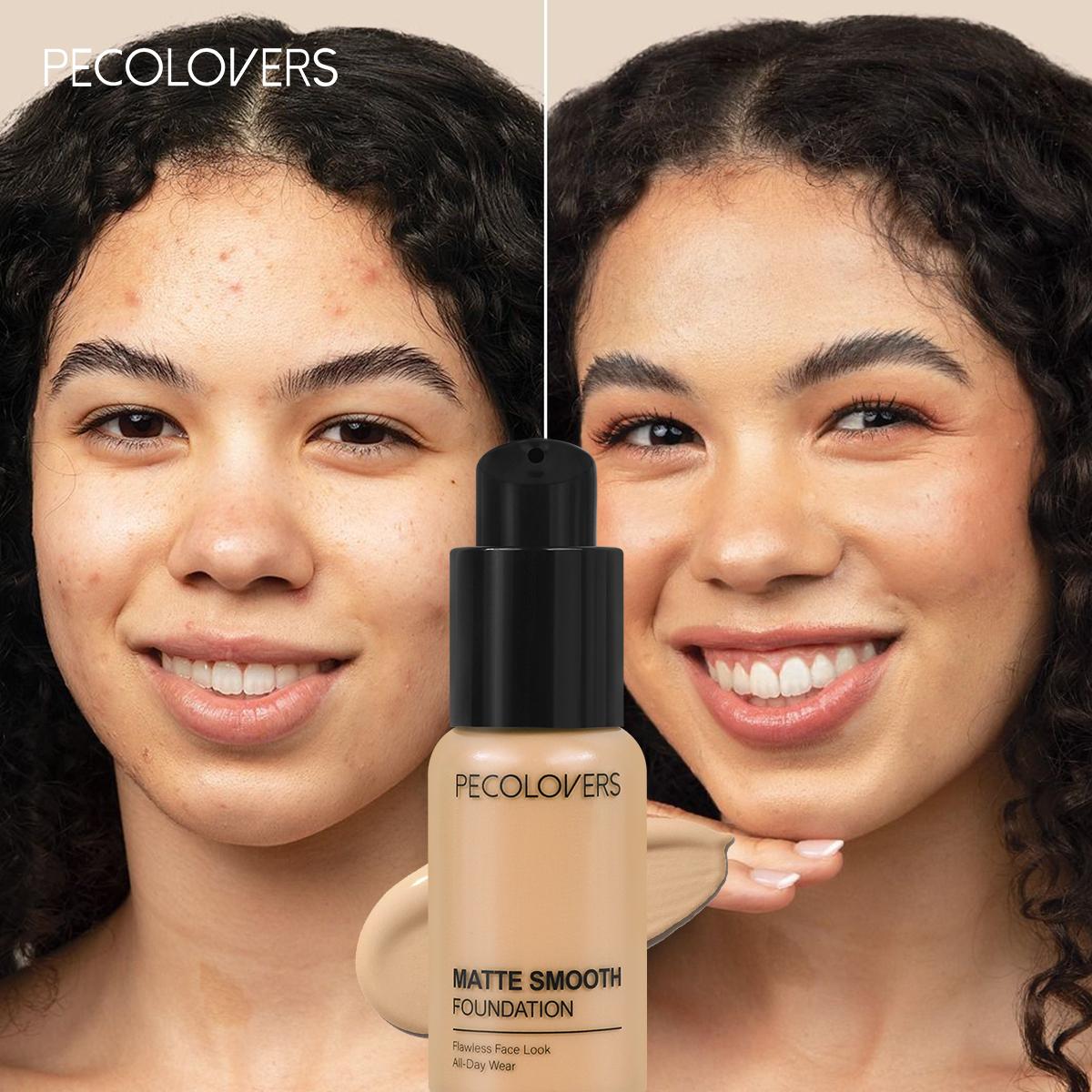 1Pc Liquid Foundation - Full Coverage Face Base, Long-Lasting For Daily & Party Wear, Light And Medium, Dermatologist Approved Cosmetic, Face Cosmetic, Cosmetics Products