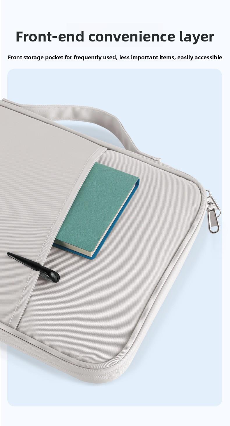 Multi-Size Laptop Sleeve Bag for 11" iPad Pro/Air, 13/14 Inch MacBook, Surface Pro/Tablet, Huawei 10.5", Lenovo Laptop, Shockproof Protective Carrying Case with Handle & Organizer Pockets, Water-Resistant Laptop Briefcase