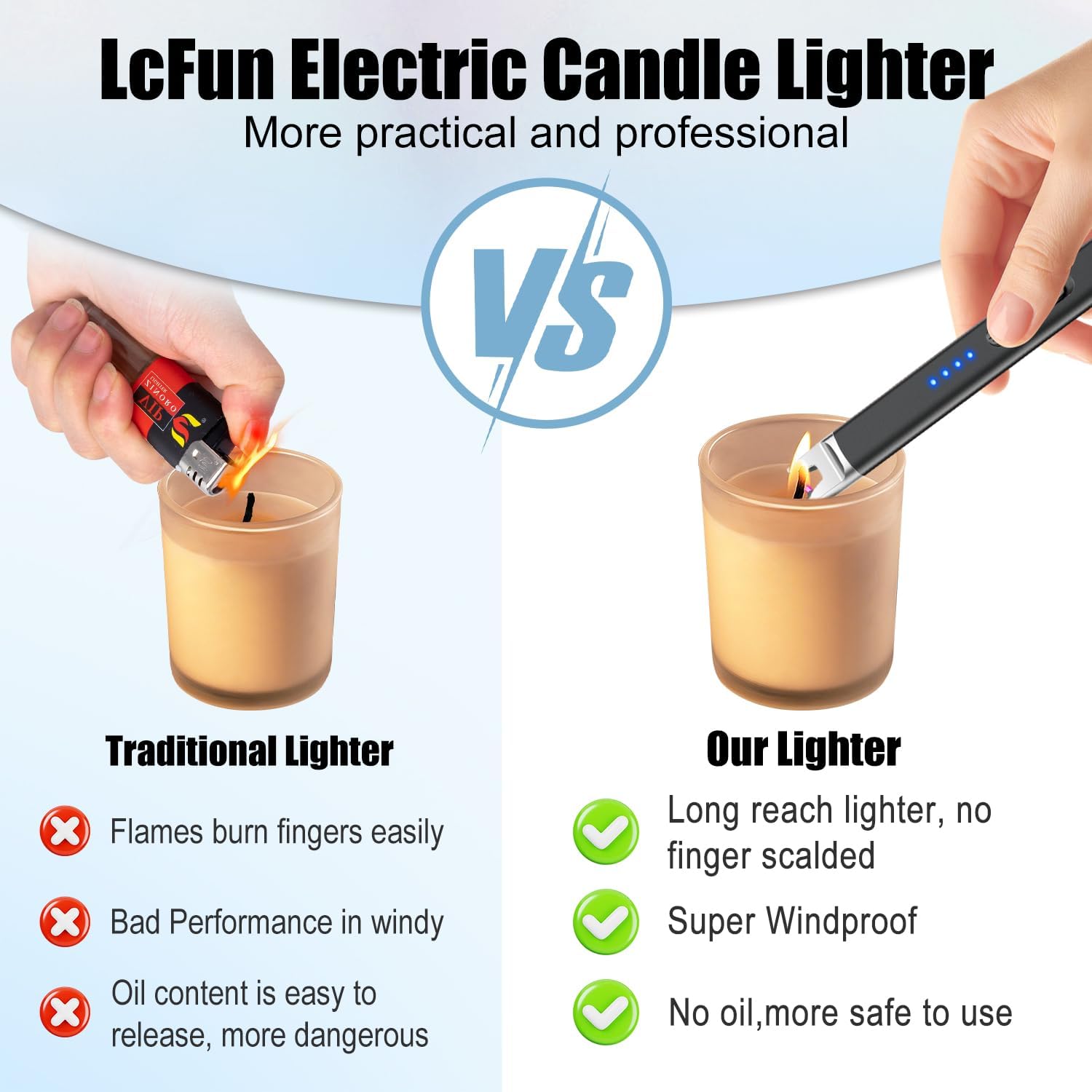 2 Pack Electric Candle Lighter, Rechargeable USB, Mothers Day Gifts for Mom from Son Daughter, Birthday Gifts for Valentines Day, Windproof Lighters for Candle Camping Kitchen BBQ Daily Use(Silver, Rose Gold) Utensils Portable Black&Gold