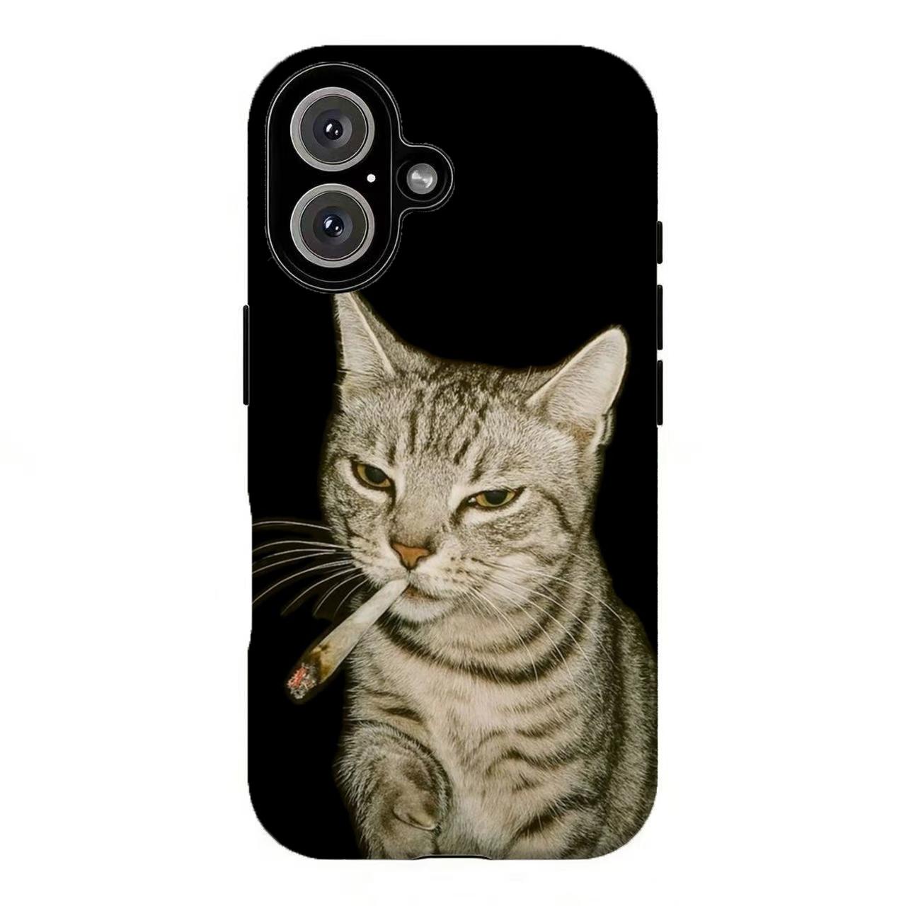 FL-Whimsical Cats Phone Case,Funny Cat Aesthetic Collage Art Cover For iPhone 11 12 13 14 15 16 17 Air Pro Max for Samsung S26 S25 S24 S23 S22 S21 Case,Gift for hei/him