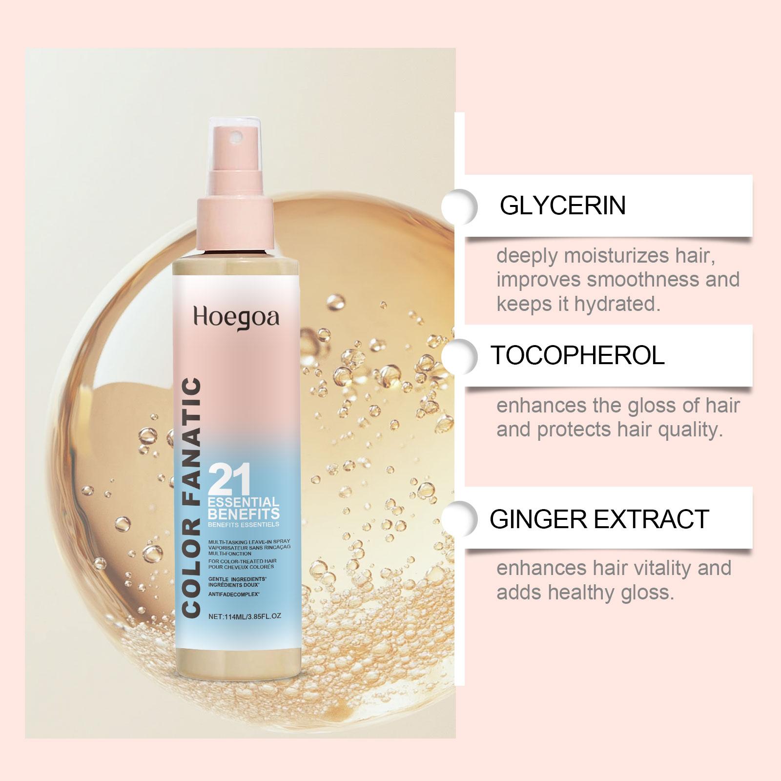 Multi-Tasking Leave-In Spray, Heat Protection, Detangling & Frizz Control, infused with Coconut & Camellia Oils, Color Safe, Vegan 114ml