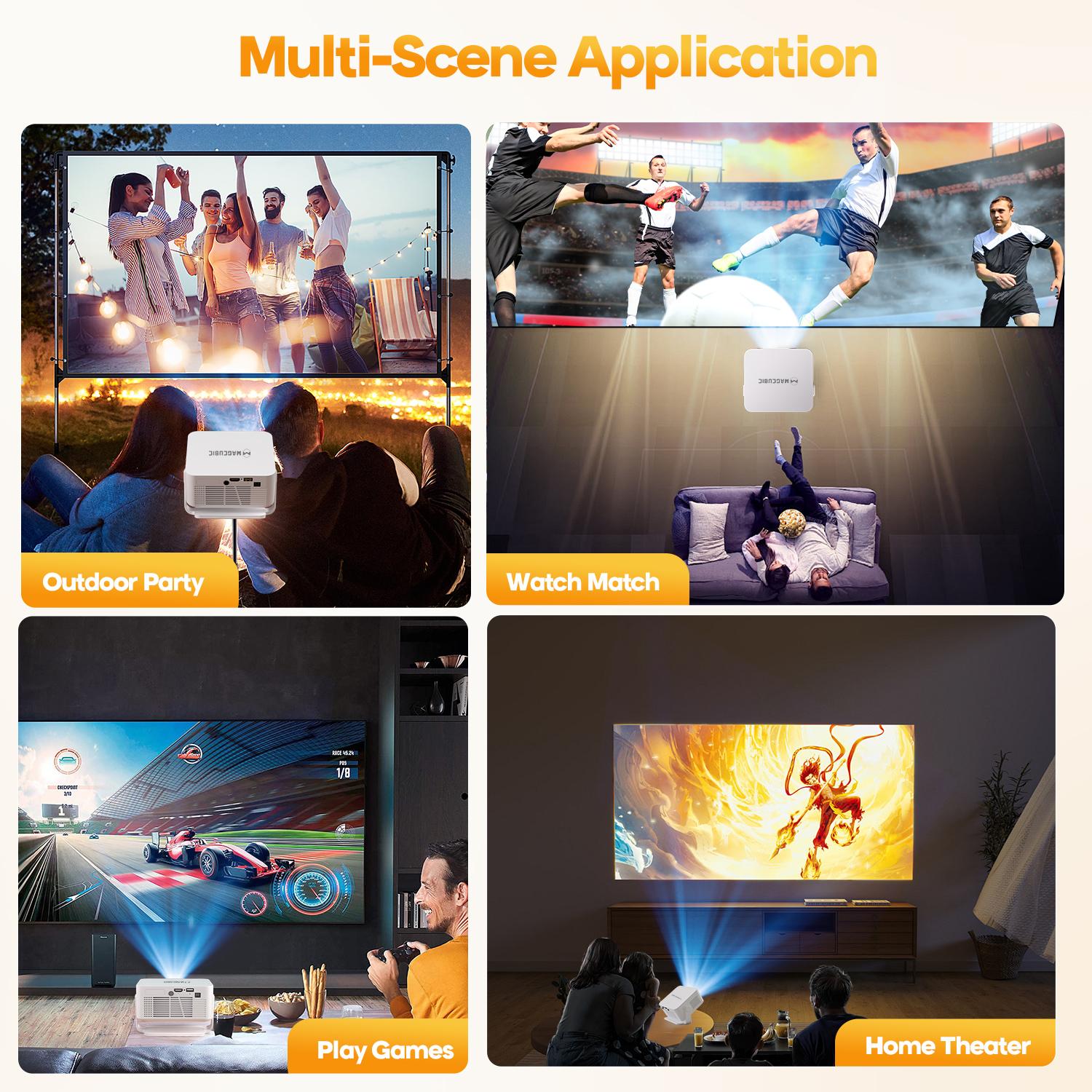 Magcubic HY300MAX Projector Auto Focus 8K Decode HD 400ANSI Android 14 Allwinner H726 with 0.8:1 Throw Ratio Dual WiFi6 BT5.4 Auto Keystone HDR/HDR10+/HLG Native 720P Built-in Speaker Portable Mini Home Cinema Movie Outdoor Magcubic HY300MAX Projector Auto Focus 8K Decode HD 400ANSI Android 14 Allwinner H726 with 0.8:1 Throw Ratio Dual WiFi6 BT5.4 Auto Keystone HDR/HDR10+/HLG Native 720P Built-in Speaker Portable Mini Home Cinema Movie Outdoor