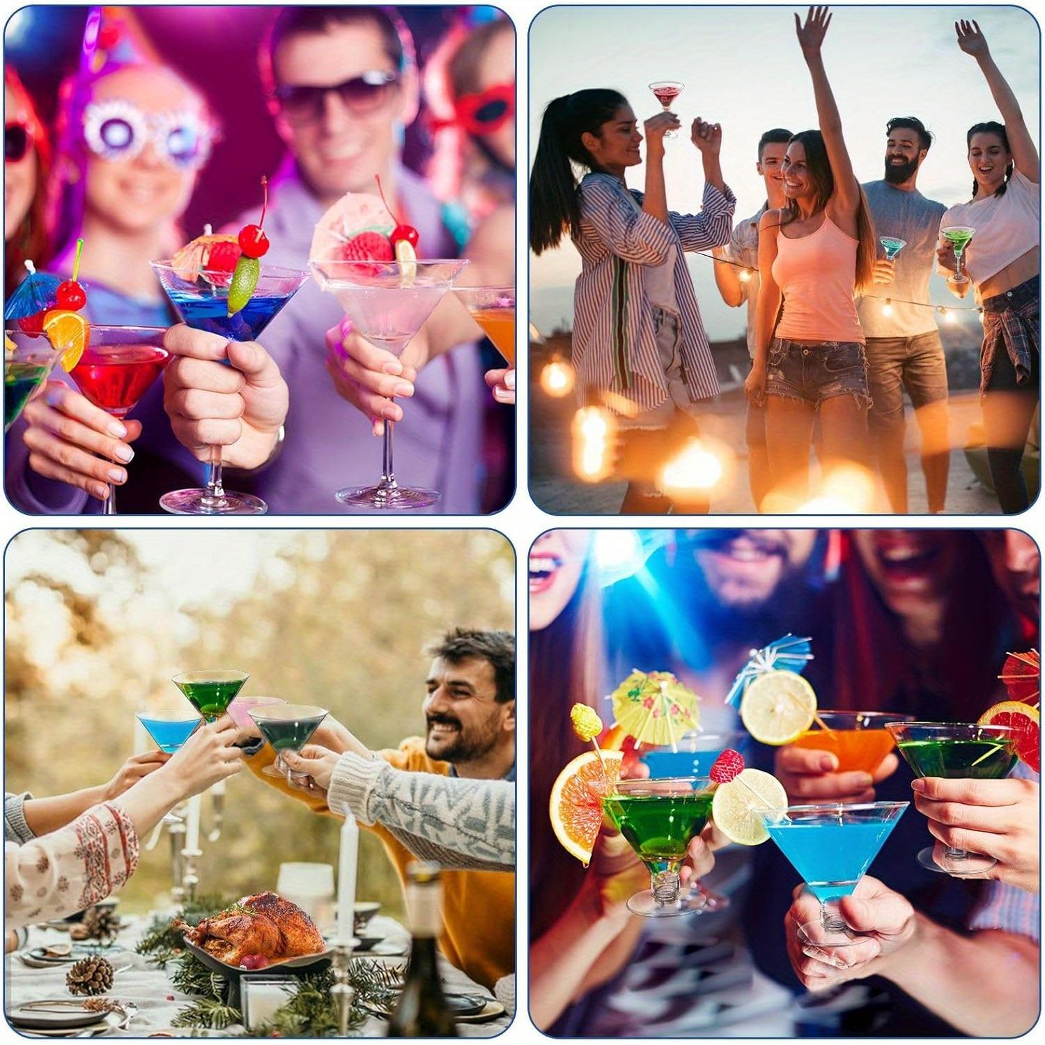 5 Ounce Plastic Martini Glass, Reusable Cocktail Cup for Champagne and Desserts, Perfect for Parties, Weddings, Birthdays, Home Gatherings