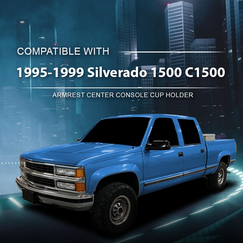 CROSSDESIGN Armrest Center Console Cup Holder Fit For 95-99 Chevy Silverado 1500 C1500