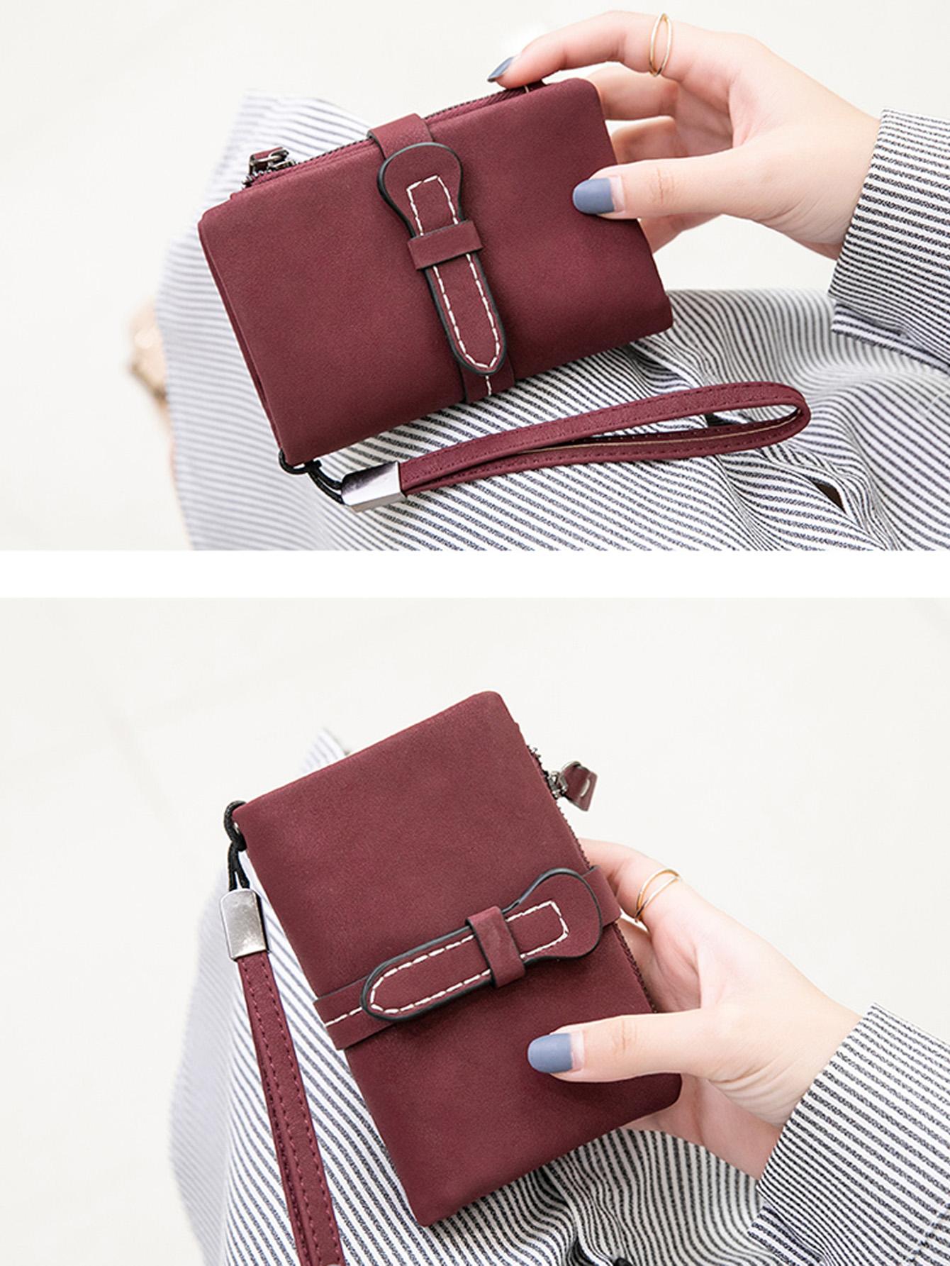 Multifunctional Plain Short Wallet, Vintage Coin Purse with Card Slots, ID Window, Zipper Pocket, Card Holder Organizer, Christmas Gift, Valentine's Day Gift, Ideal Gift