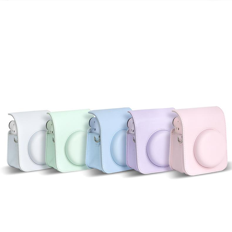 For Instax Mini 12 Camera Case PU Leather Soft Protective Case Trave Bag for Fujifilm Film Camera Bag with Shoulder Strap