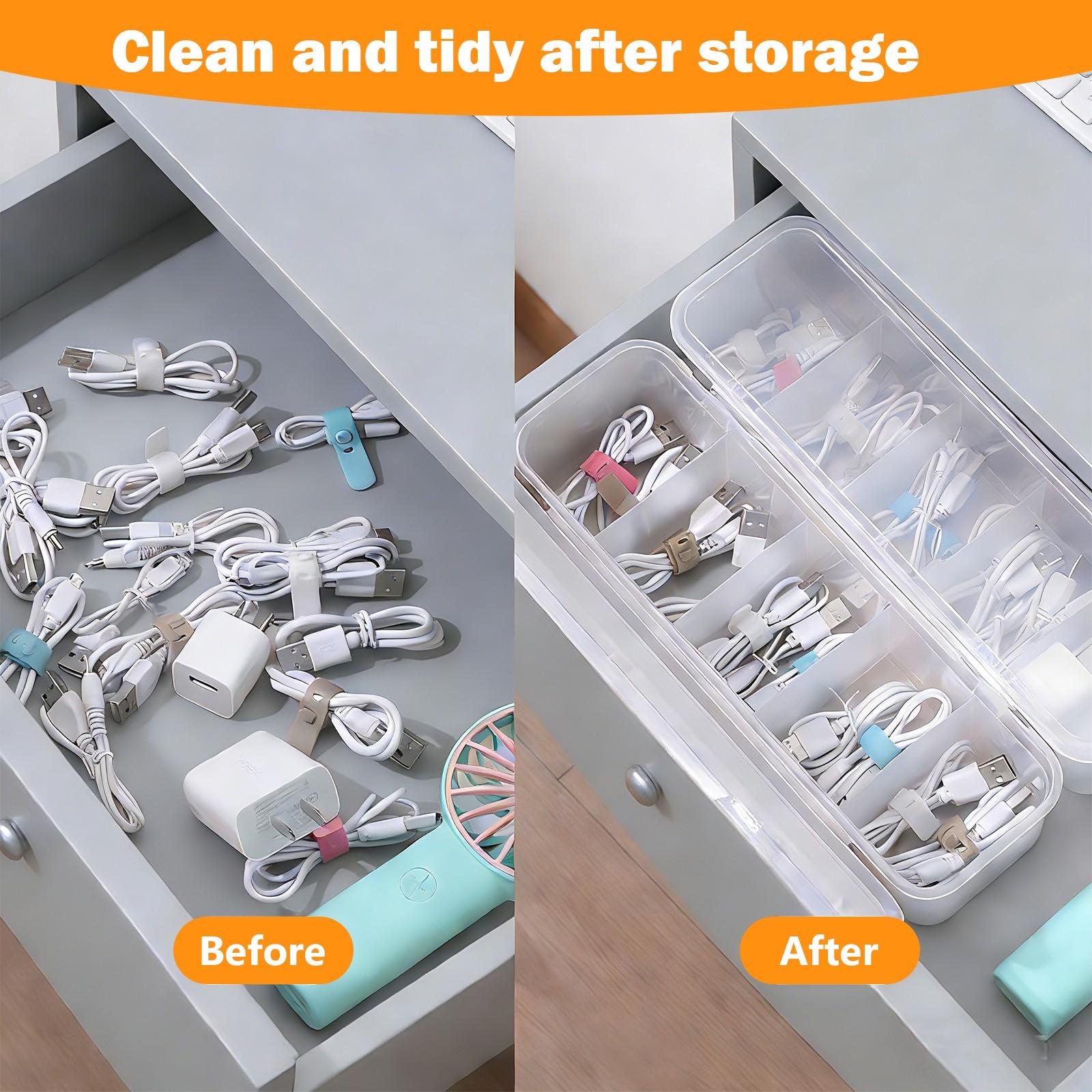 2-Pack Large Capacity Transparent Storage Box with Clips, 5 Compartments, Food-Grade PP Material, Dustproof Lid, Multi-Use for School/home/kitchen/bathroom