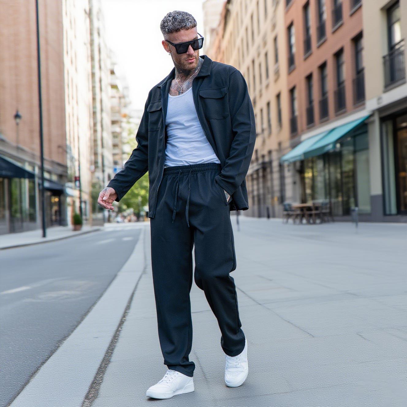 GINGTTO Men's Long Sleeve Sets 2 Piece Casual Stylish Outfits Relaxed Fit Full Zip Tracksuits Jogging Suit Sets GINGTTO Men's Long Sleeve Sets 2 Piece Casual Stylish Outfits Relaxed Fit Full Zip Tracksuits Jogging Suit Sets