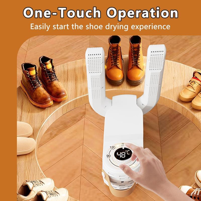 Foldable adjustable Shoe Dryer, Quick Hot Drying, Smart Temperature Control, Automatic Timer, Portable Home Odor Eliminator zapatos