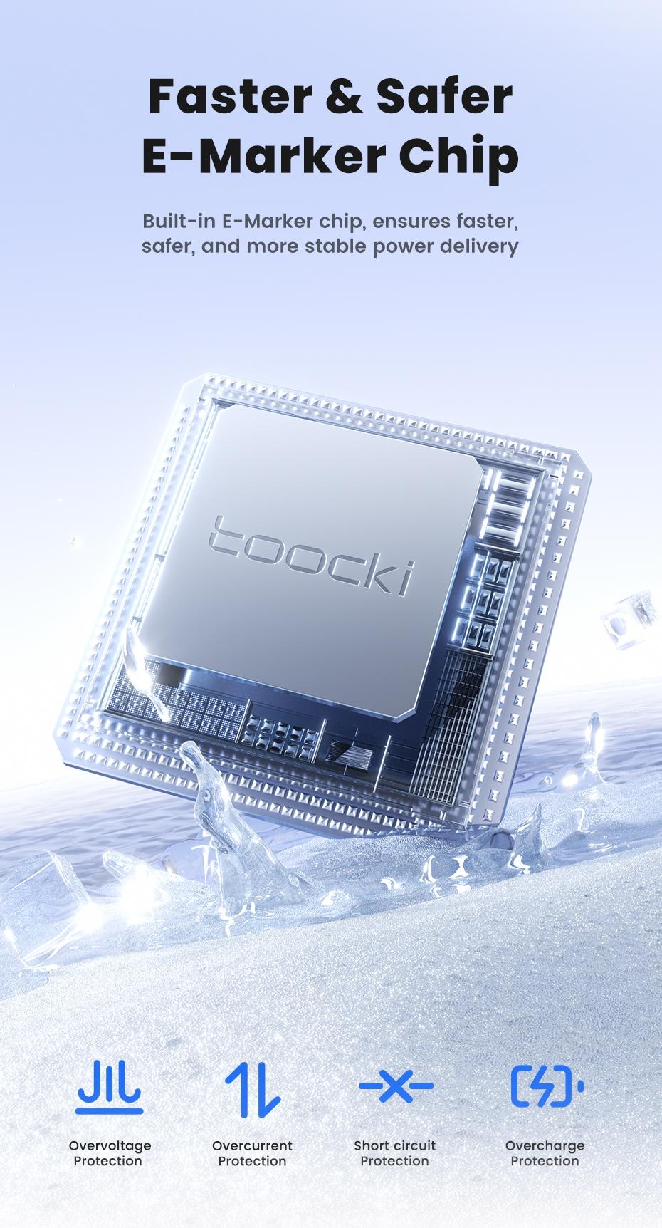 Toocki 240W Colorful Gradient Type C to Type C Cable PD 3.1 QC4.0 Ultra-High Power USB C Cable For Xiaomi Samsung iPhone 17 16 15 MacBook Laptop Fast Charging Data Cord