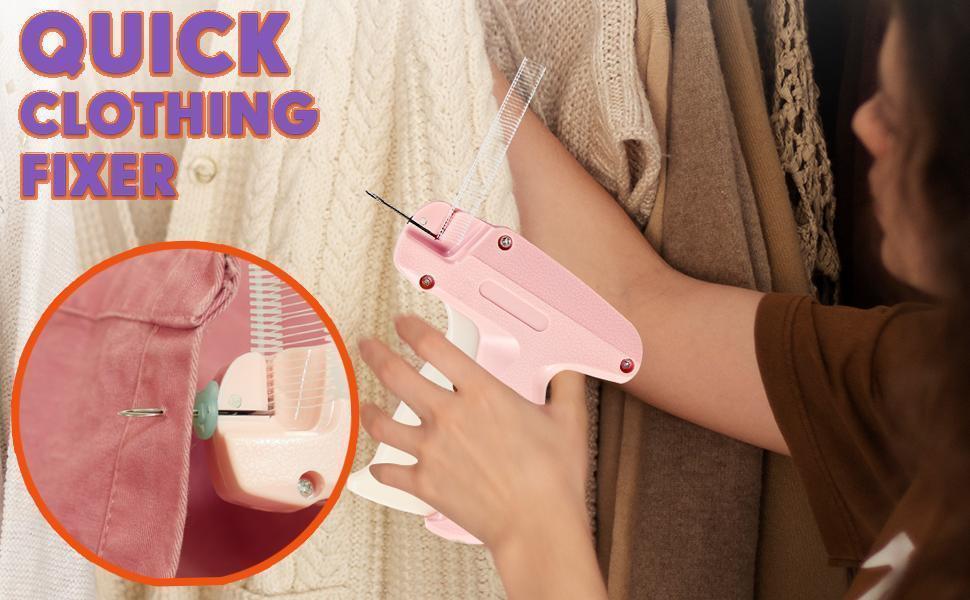 Tagging Gun for Clothes, Quick Clothing Fixer, Quick Sewing Hemming Gun, Mini Gun for Clothes Christmas Gift for Women detail 1