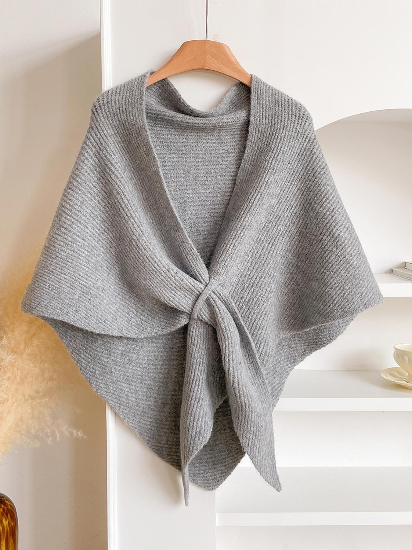 Women's Fashionable Plain Triangle Scarf Shawl, Trendy Solid Shawl, Autumn Winter Warm Wrap, Perfect Gift for Women, Casual Style Accessory
