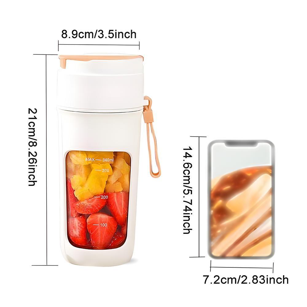 Portable USB Rechargeable Juicer Cup with 10 Blades, Small Juice Blender Travel Mug, Ideal for Smoothies and Milkshakes, Multifunctional Kitchen Accessory