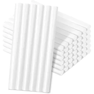 White Hot Glue Sticks, 48 PCS 0.27" Dia x 4" Long Mini Hot Melt Colored Adhesive EVA Glue Sticks for Sealing Repairing DIY Art Handmade Car Craft Decoration Office Project