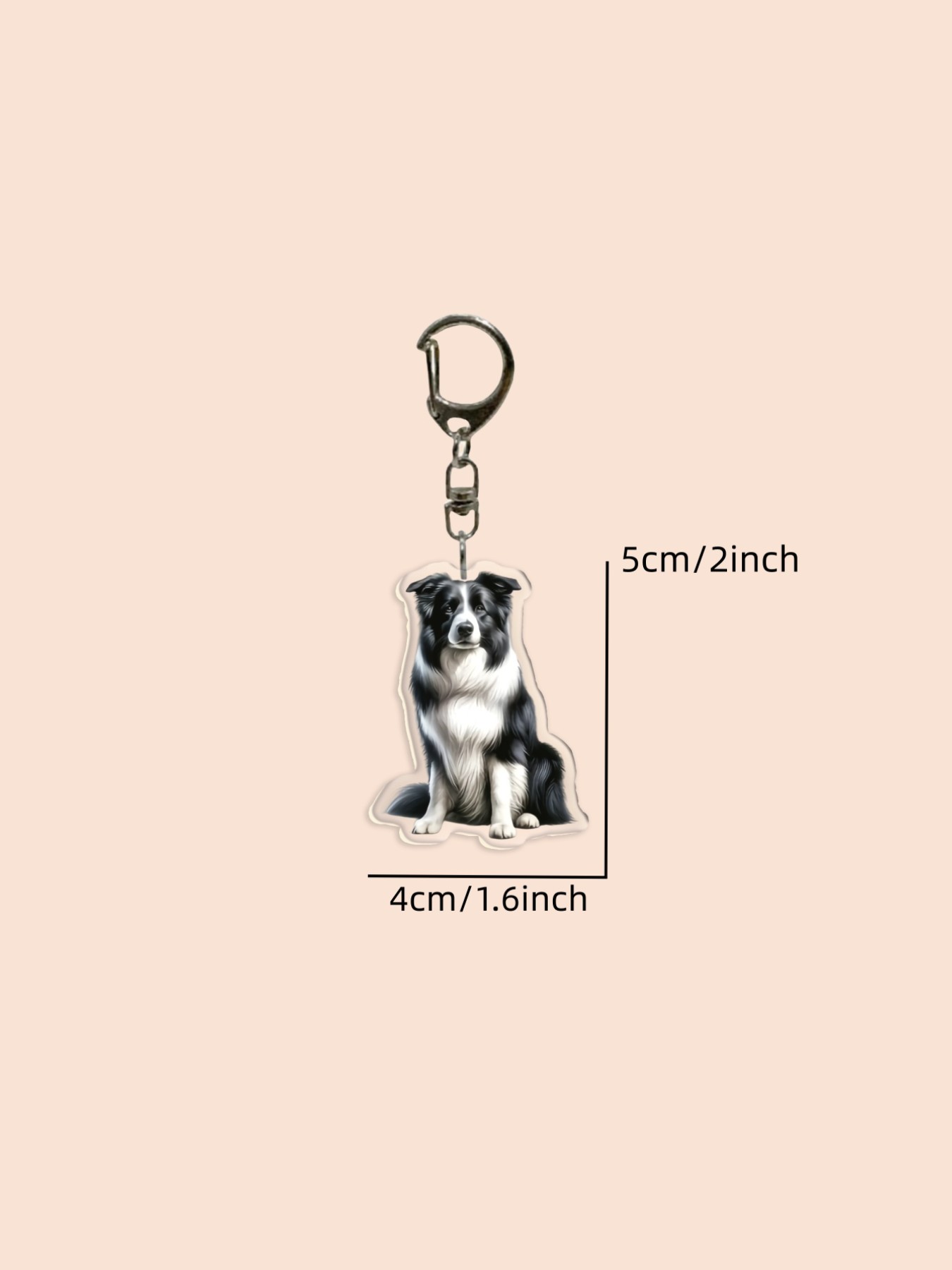 2D Acrylic Cute Tibetan Mastiff Keychain, Durable High-Quality Acrylic Bag Charm, Puppy Design, Pet Gift, Dog Wallet Pendant, Animal Necklace