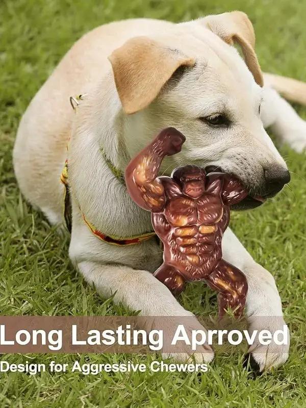 Indestructible funny dog chewing toys in the shape of an indestructible diamond, strong large dog biting toys, real beef-flavored pet,