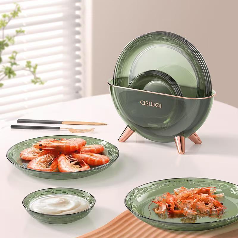 9-Piece Reusable Dessert Plates, Washable Sweet Treats Dishes, Multi-Functional Snack Trays, Creative Candy Bowls, Fruit Platters, Kitchen Essentials