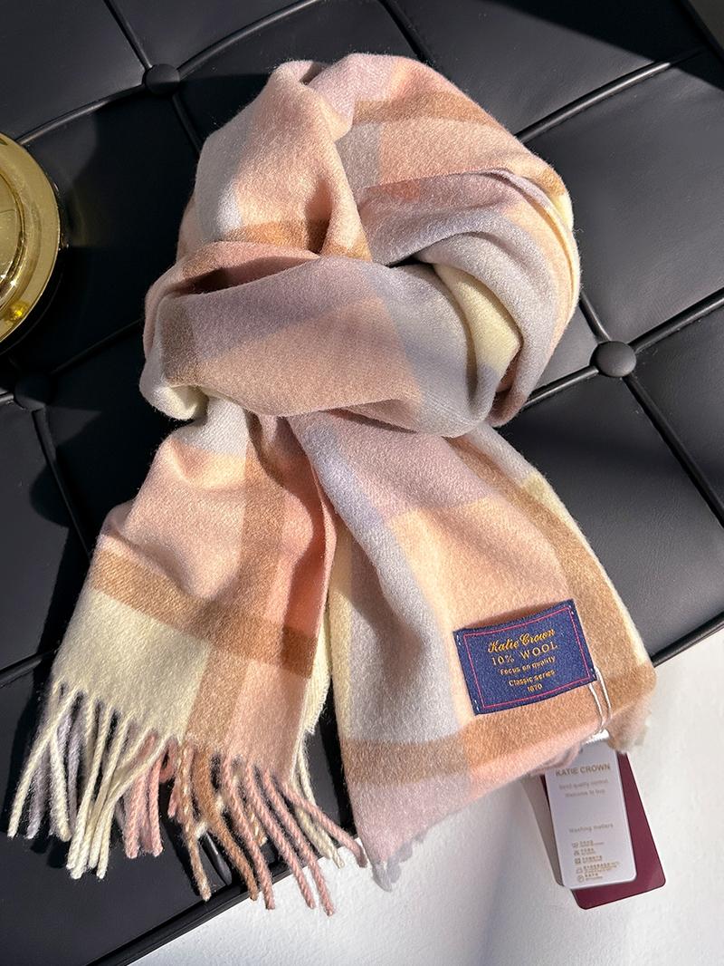 Women's Plaid Scarf for Fall & Winter, Casual Fitted Design, Warm Fashion Accessory for Daily Wear, Stylish Ladies' Wrap