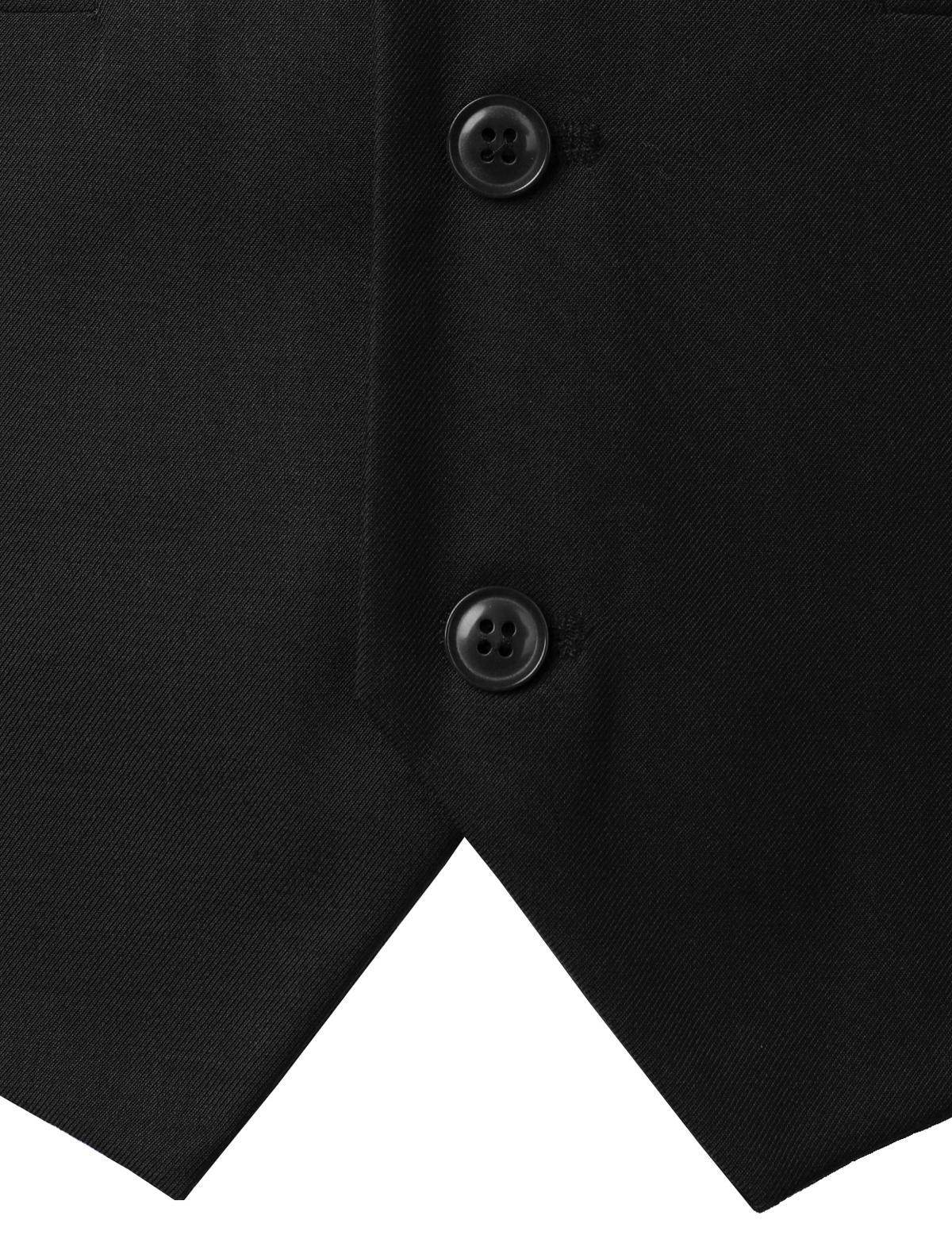 ZEROYAA Men's Hipster Urban Design 3 Pockets Business Formal Dress Vest for Suit Tuxedo