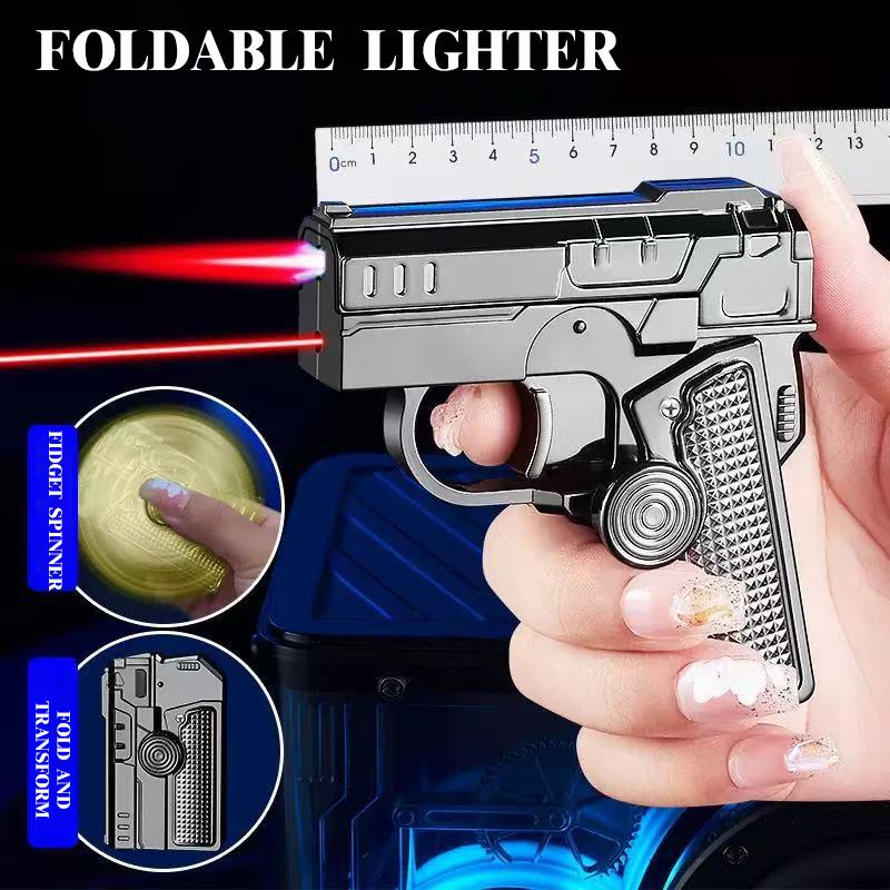 Cool Refillable Lighters Set  | Gun, Snake, Lipstick, Dragon Spinner Designs | Free Gas Cylinder | Windproof & Gift-Ready