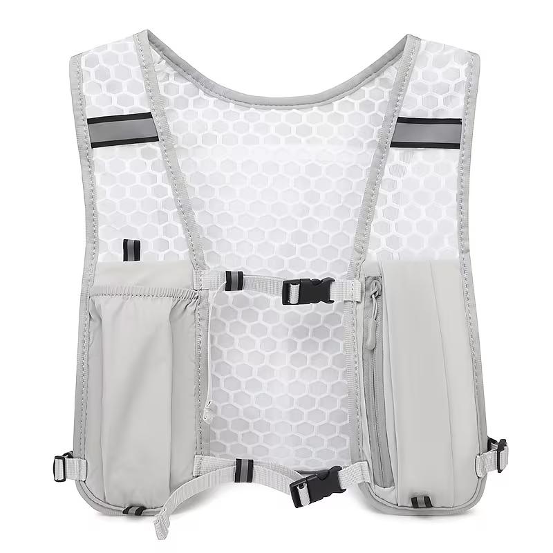 Lightweight Nylon Running & Cycling Vest with Reflective Chest Pocket, Durable Outdoor Athletic Jacket for Mountain, Long-Distance Running, Cycling, Athletic Gear