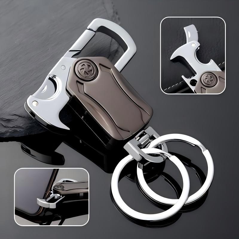 Multifunctional keychain, car keychain, key pendant, fidget spinner keychain, portable bottle opener, express knife, mobile phone holder, pressure-sensitive small gift, Christmas gift, men, home use